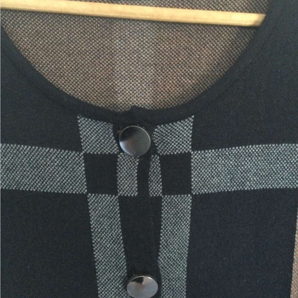 Gea Black/Tan/Grey Cardigan, Size M - Picture 3 of 6